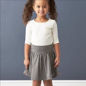Matilda Jane Gray/White Dozens Of Dots Skirt